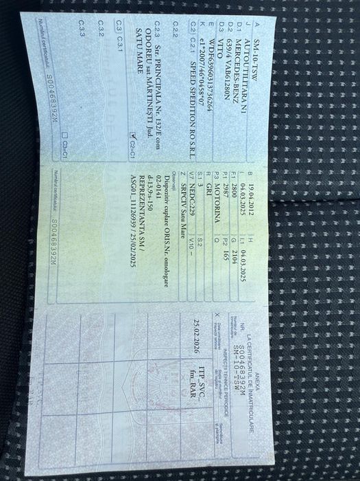 Mercedes vito v6 motor defect