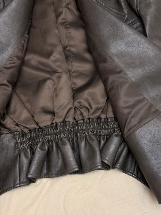 Кожаная куртка(коричневая)