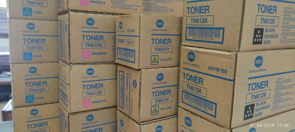Тонер для Принтера Konica Minolta TN-612M, TN-612K, TN-612Y, TN-612C.