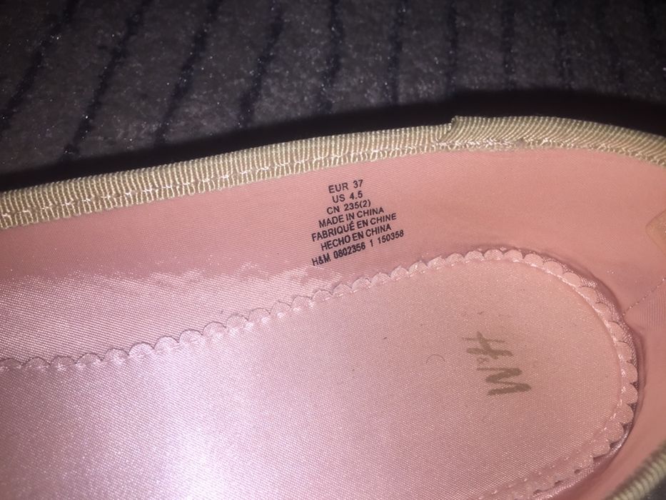 Balerini H&M mar 36-37, culoare auriu