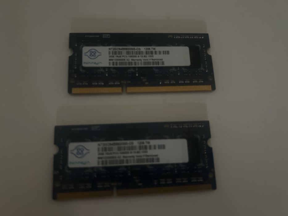 2 ноутбучные озу по 2 гига dd3