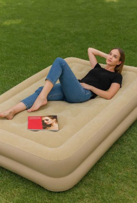 Супер качествен Надуваем матрак SKVWORLD с вградена помпа, два размера