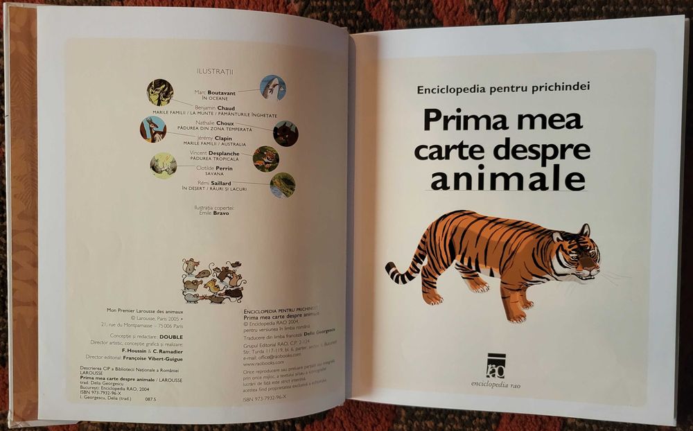 carte educativa Prima mea carte despre animale - Larousse