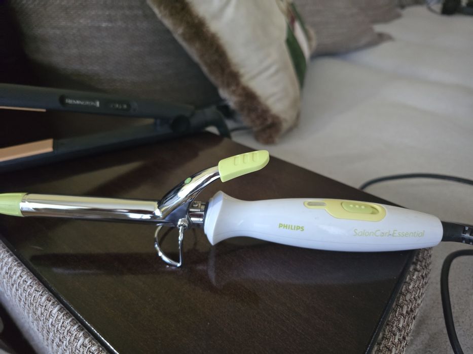 преса за изправяне на коса и маша за къдрици