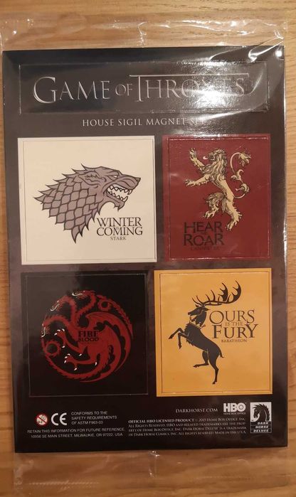 set magneti Game of Thrones - sigilat