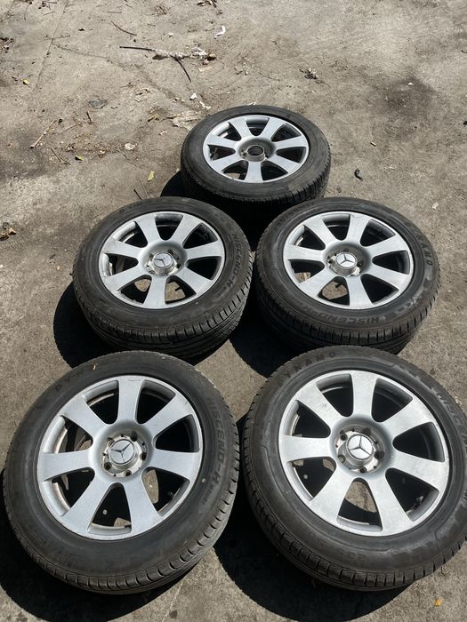 Джанти 5 броя с 4 нови гуми Mercedes 17 цола