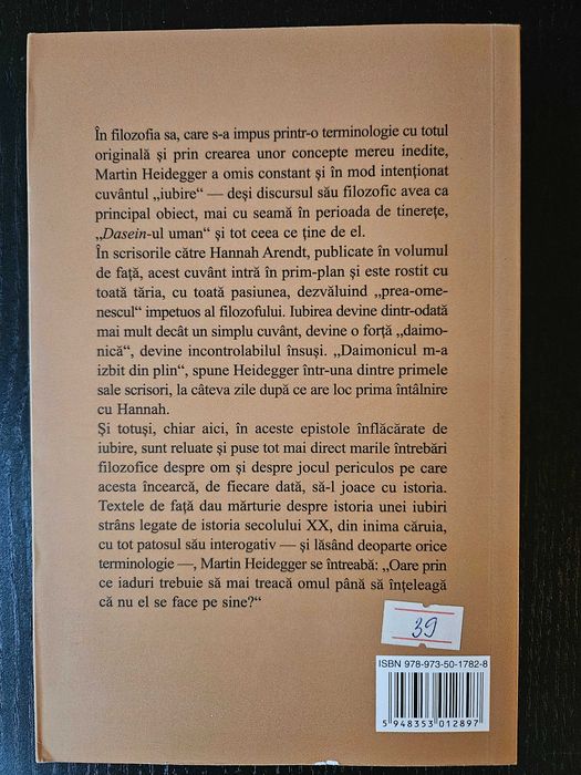 Martin Heidegger, Hannah Arendt, Scrisori 1925-1975