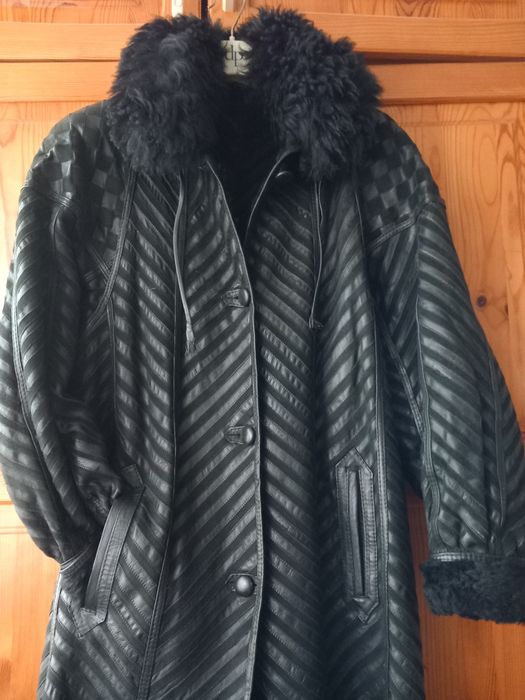 Кожено палто от агнешка кожа