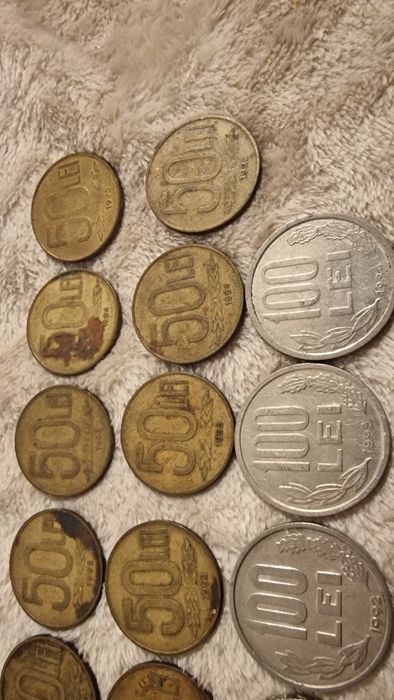 Monede vechi de colecție 100 lei 50 lei