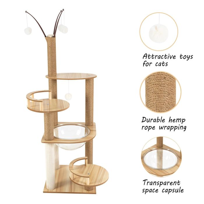 Голяма катерушка за котки къщичка за котки  кула за игра дърво за коте