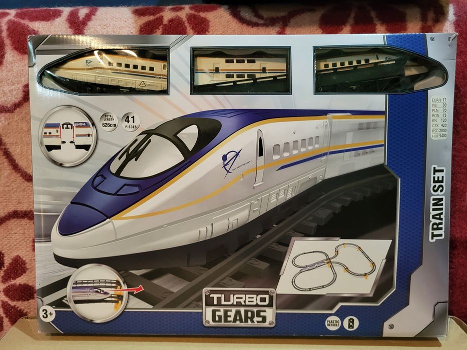 Joc pt copii Trenuleț pe sine,  pista cu poduri