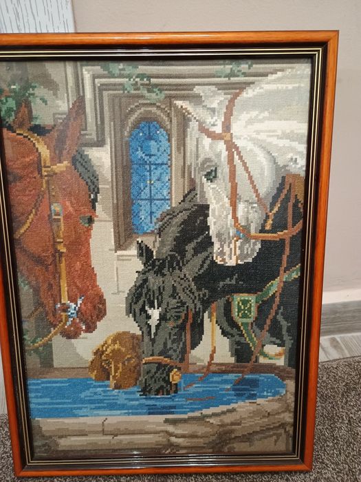 Гоблен "Коне на водопой"