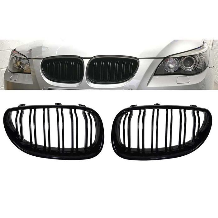 Set 2 grile duble M negre BMW Seria 5 E60 E61 2003-2010