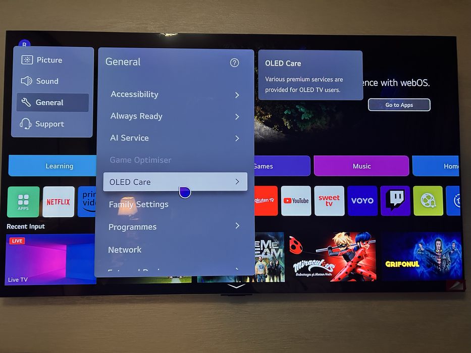 OLED’evo 4K LG super G4 serie TV SMART+ 140cm diagonala nou