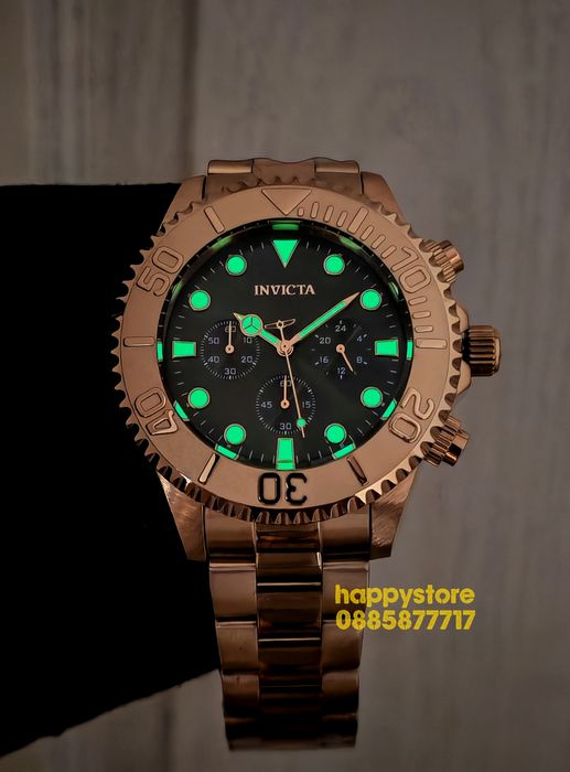 INVICTA Grand Diver Green dial 52mm, Инвикта нов ръчен часовник