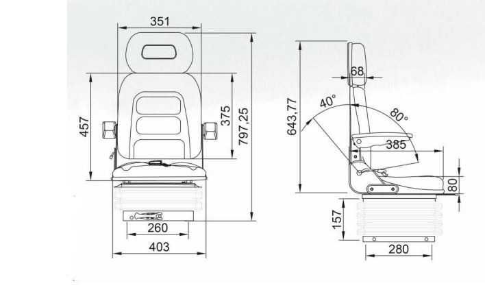 Scaun tractor universal