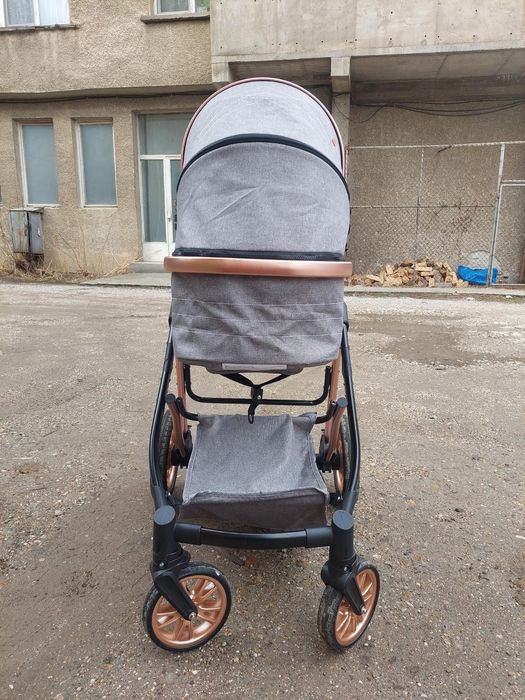 Комбинирана количка Moni - Midas, 2 в 1, сива