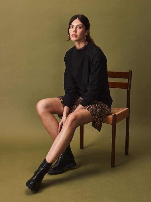 Рокля с животински принт тип суичър Next