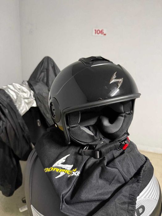 Casca open face/jet SCORPION EXO CITY II SOLID negru xs 400 lei