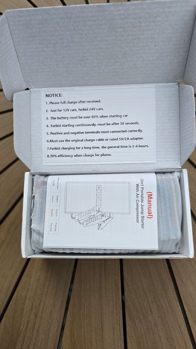 Starter pornire auto cu compresor si lanterna  2 modele  nou