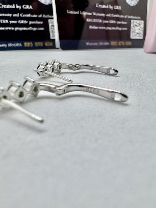 Сребърни обеце с мойсанит (Диамант) 0.6 карата