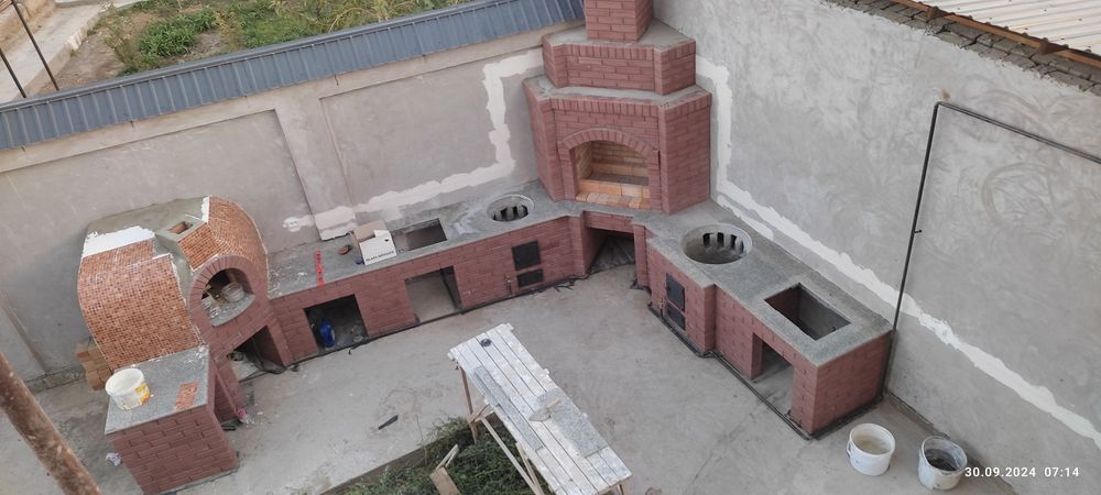 Барбекю комплекс . хар хил турдаги печлар ва учок мангаллар