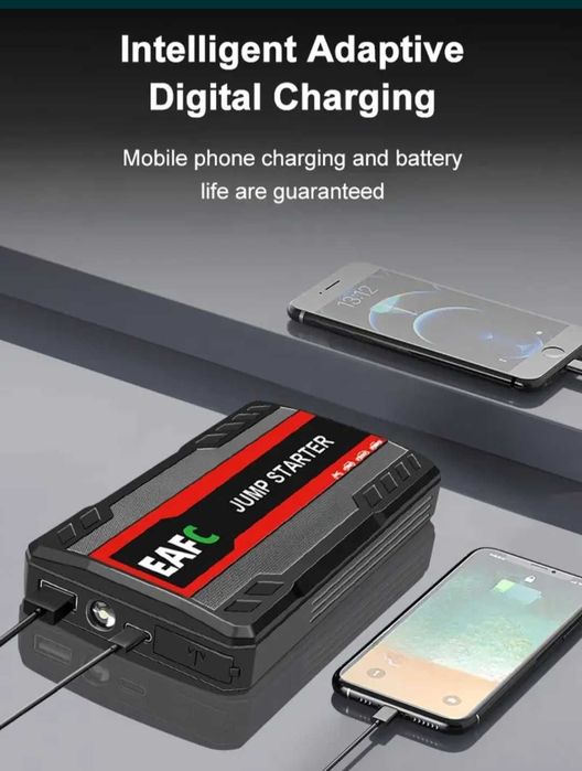 Starter Auto Pornire auto moto cu Power Bank și lanterna LED