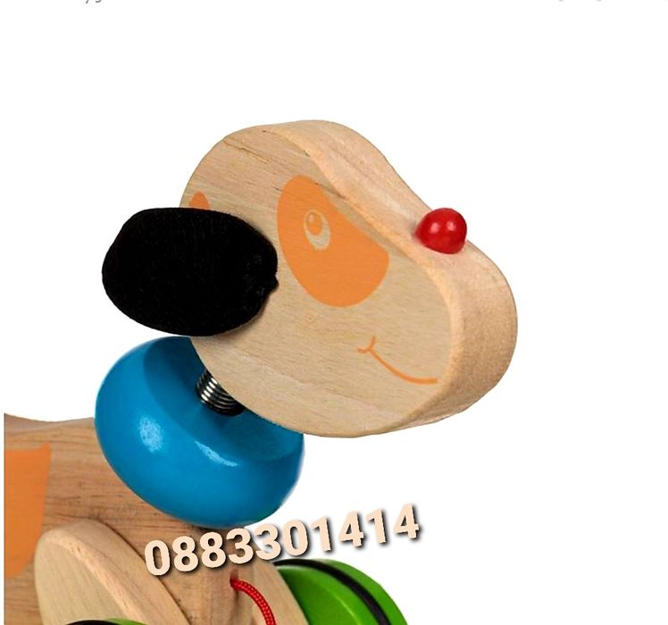 Куче за дърпане Играчка от дърво