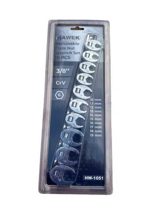 Комплект ключове пачи крак - 10бр, 10-19mm HAWEK