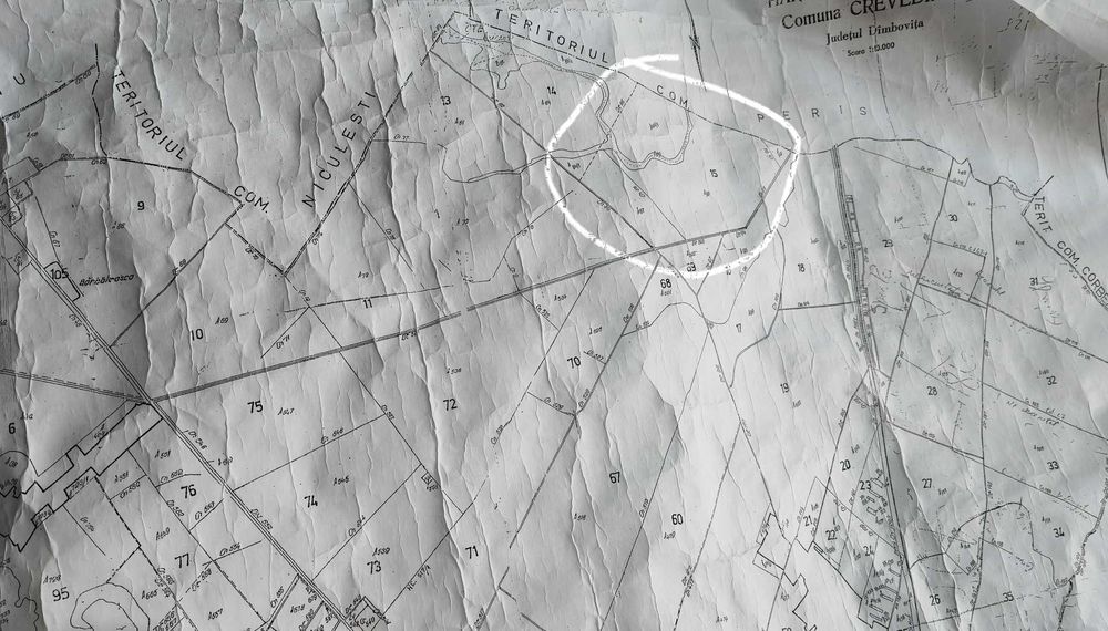 Teren extravilan arabil Comuna CREVEDIA judetul Dambovita