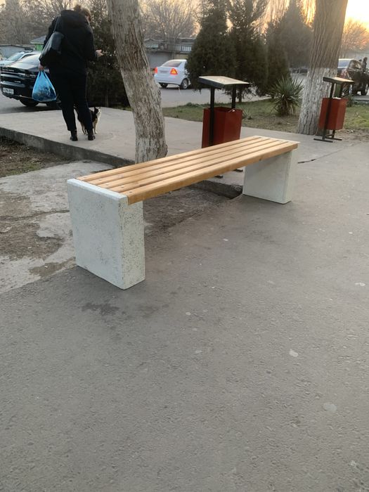 Скамейка урна кашпо мраморная уличная