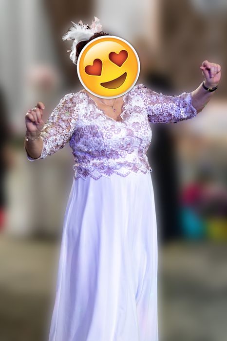 Rochie eleganta de ocazie și coronița bonuss