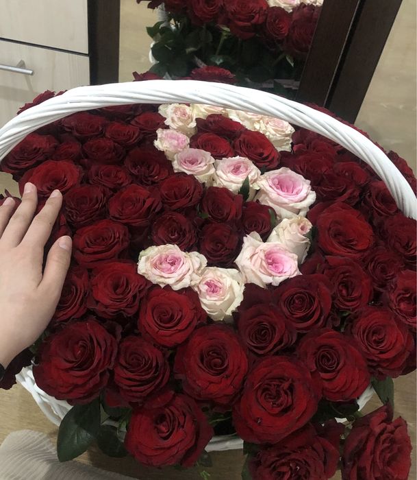 101 роза именной свежый 30000