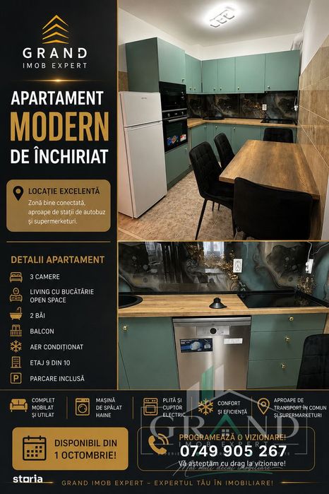 Apartament 3 Camere | 2 Bai | Balcon | Parcare | Marasti/Calea Doroban — fotografia 1