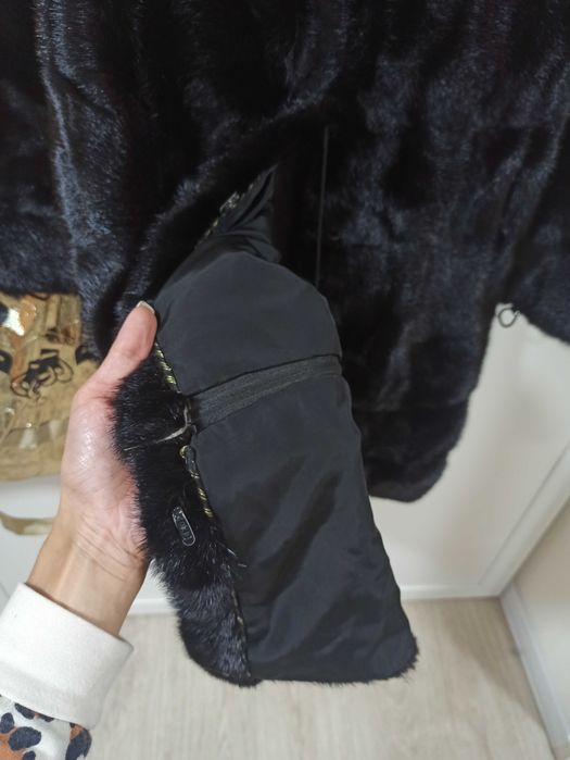 Черная норковая шуба