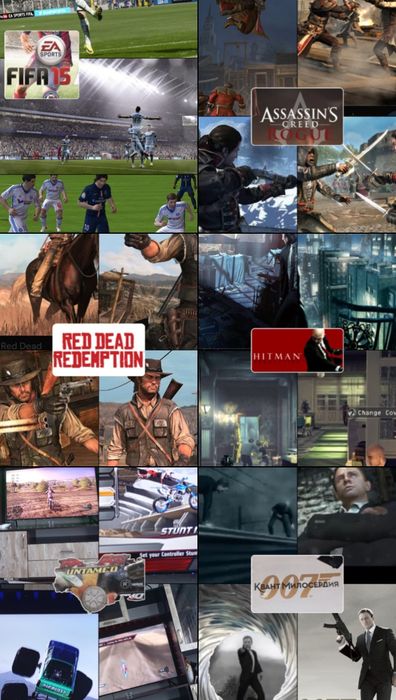 PlayStation 3 slim с 12 дисками  и двумя контроллерами.