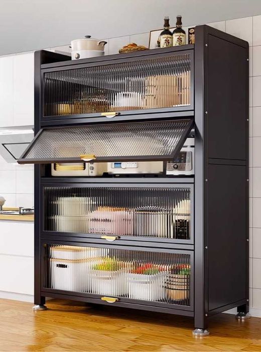 Metall oshxona stelaji/idish-tovoq va donlar uchun javonlar