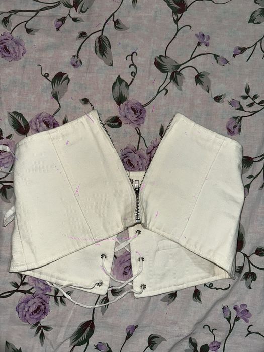 Корсет из плотного джинса