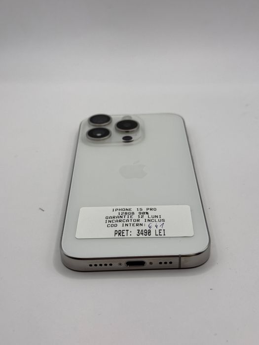 Magazin vinde Iphone 15 pro 128gb 90% Garantie