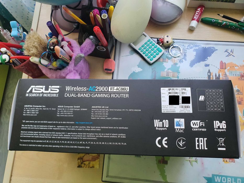 Router ASUS RT-AC86U AC2900 – stare impecabilă, cutie și accesorii originale