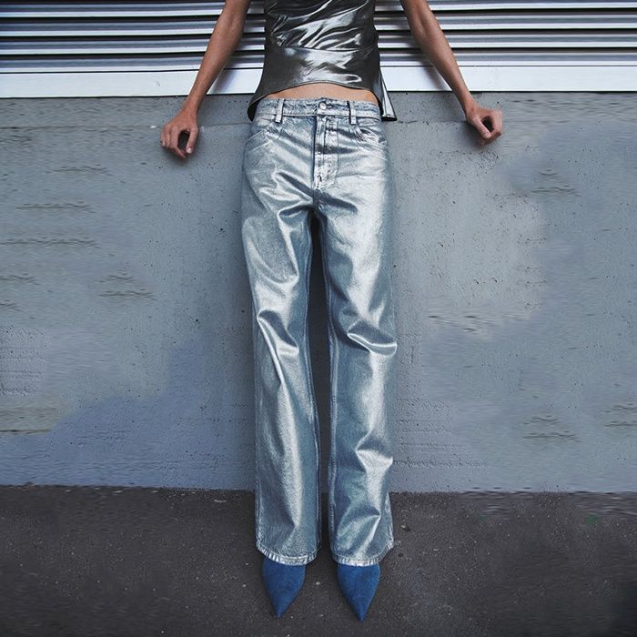 Blugi silver Zara Denim