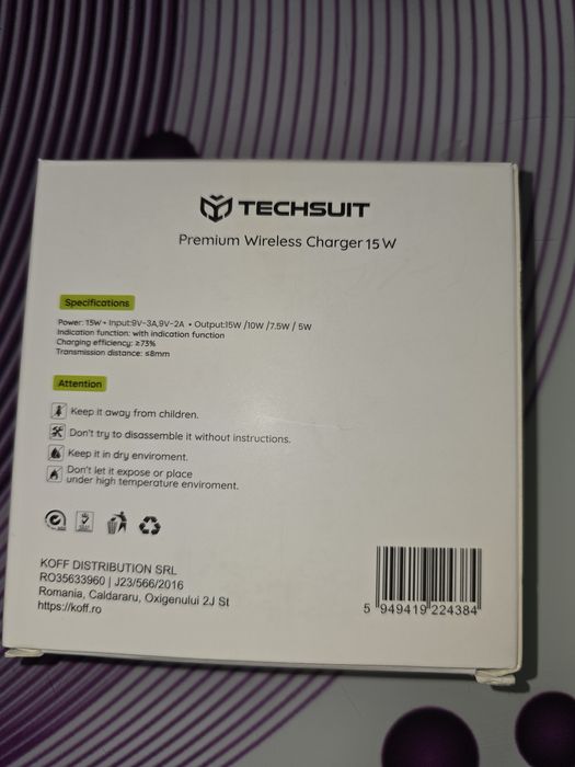 Wireless charger techsuit