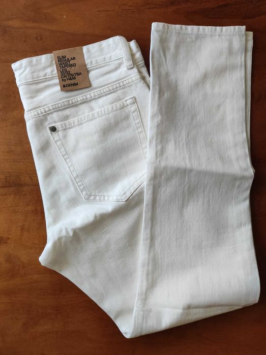 H&M - 6 blugi/jeans slim fit diverse culori, marime W31/32 L32, talie = 90 cm., noi