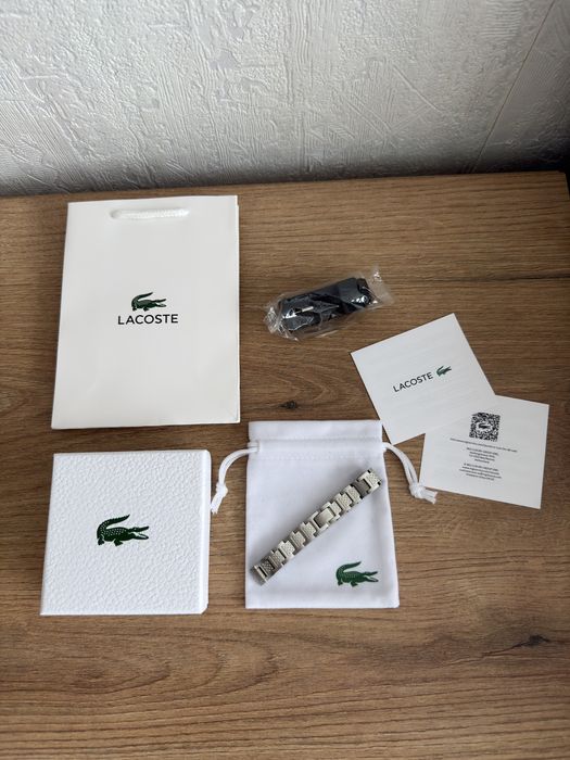 Мъжка метална гривна Lacoste (Stainless Steel) + Пълен комплект