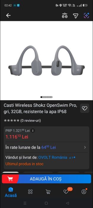 Vând căști openswim PRO