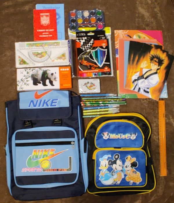 PACHET Rechizite Școală Ghiozdan Caiete Copii NOI