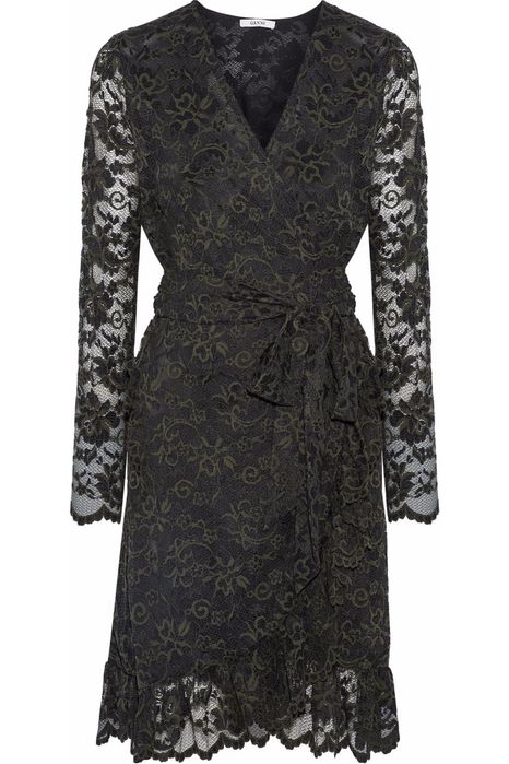 GANNI дантелена рокля