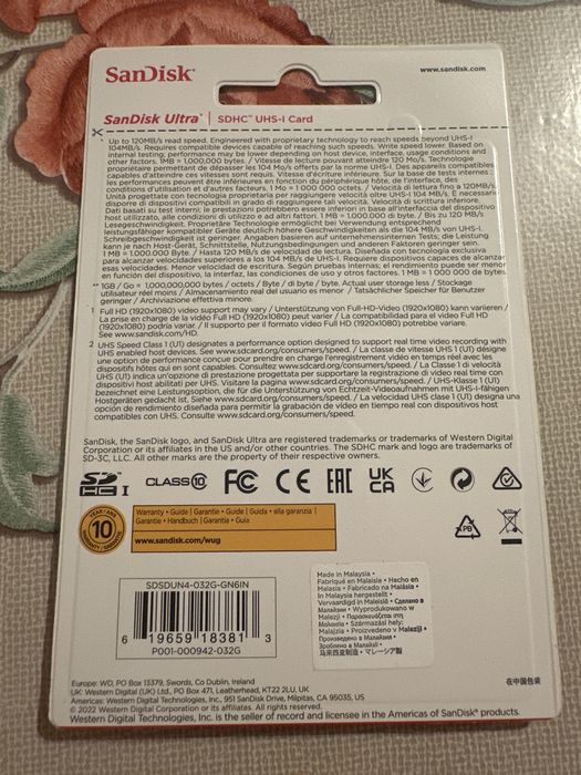 Card de memorie SanDisk 32 gb