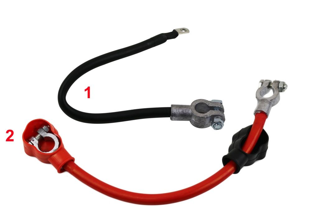 Кабел 2 Клеми Акумулатор от 12V на 24V, Кабел маса удължител клема 12V