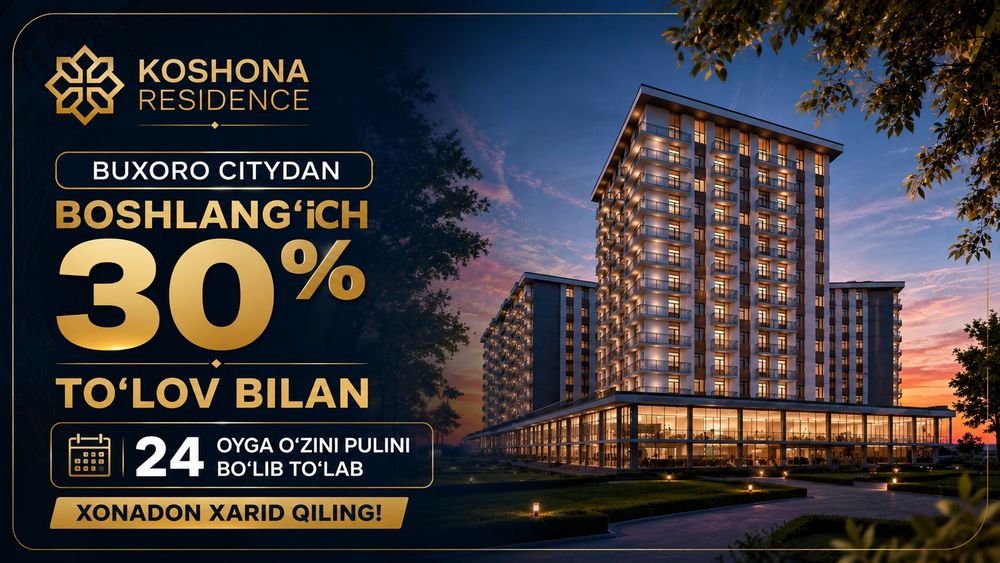Buxoro citydan siz ham xonadon xarid qiling